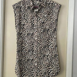 LITA by Ciara Women's Shirt Dress Cheetah Print 100% Cotton Sz M $248
